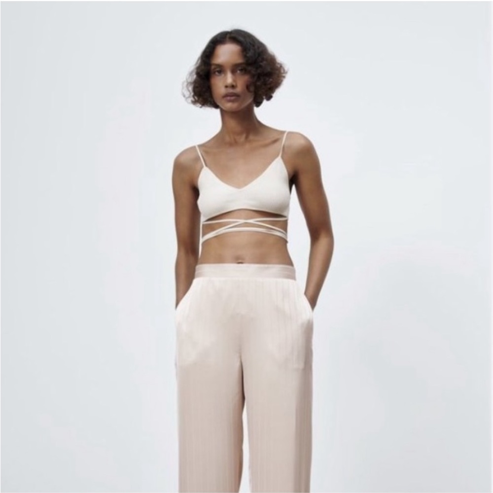 Zara Ribbed Strappy Bra